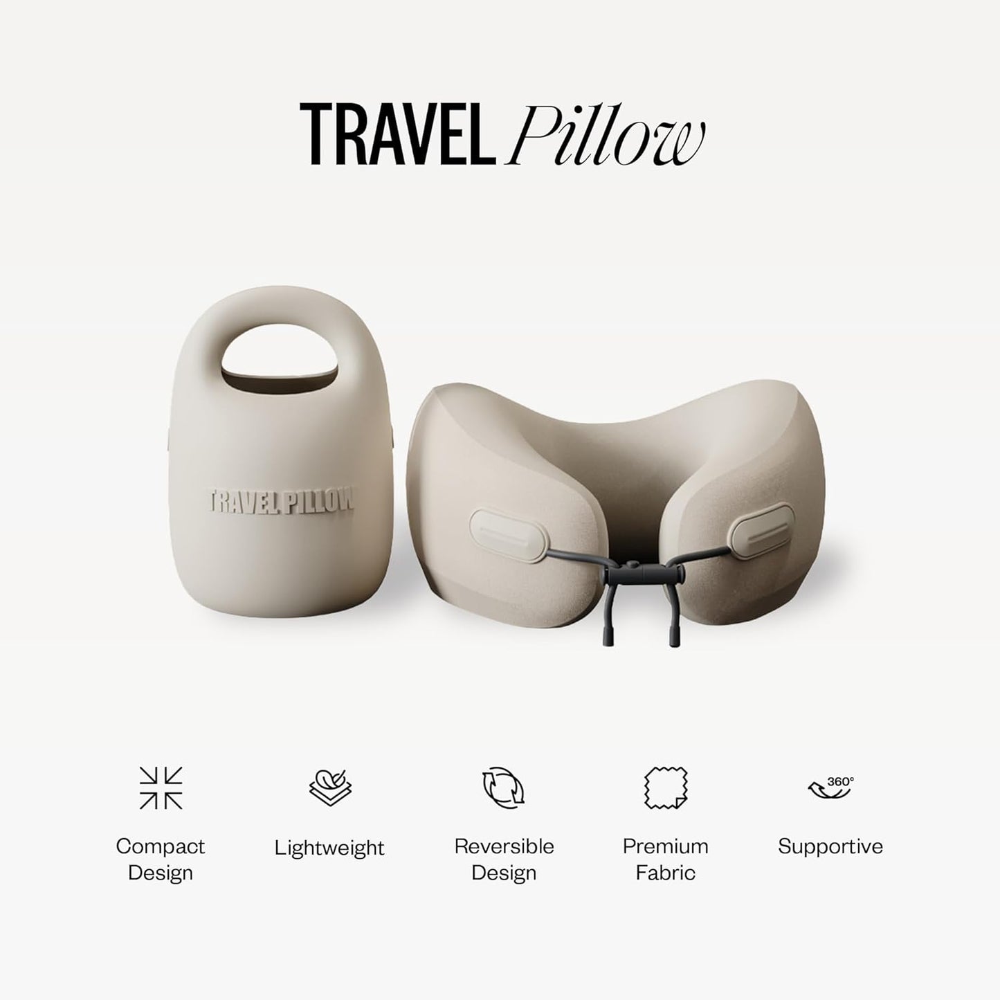 Travel and Aeroplane Neck Pillow, Supports Neck & Head- Soft, Lightweight, Washable, Easy-to-Carry