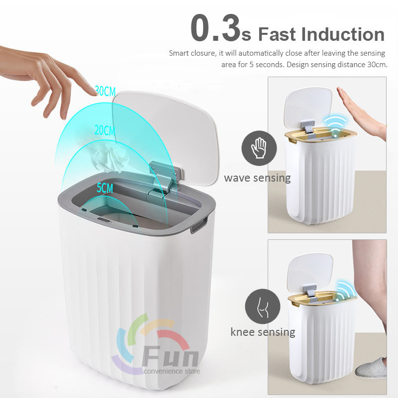 Smart Trash Can With Lid, Sense The Approach And Opens Automatically