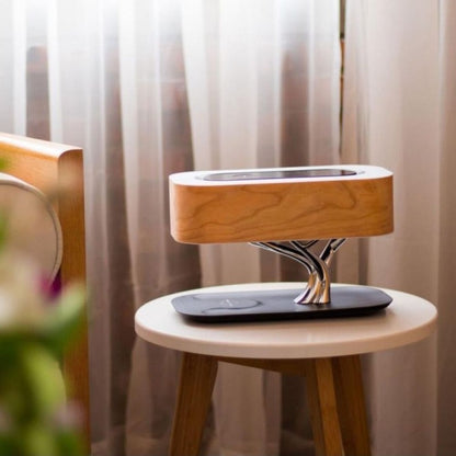 Table Lamp Bluetooth-Compatible, Music Speaker Bedside, Wireless Charging