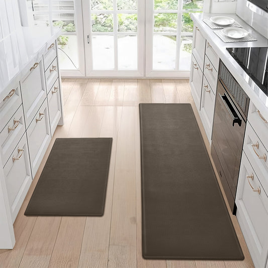 Kitchen Floor Mat Two-piece Set Of Non-slip, Waterproof And Easy To Scrub