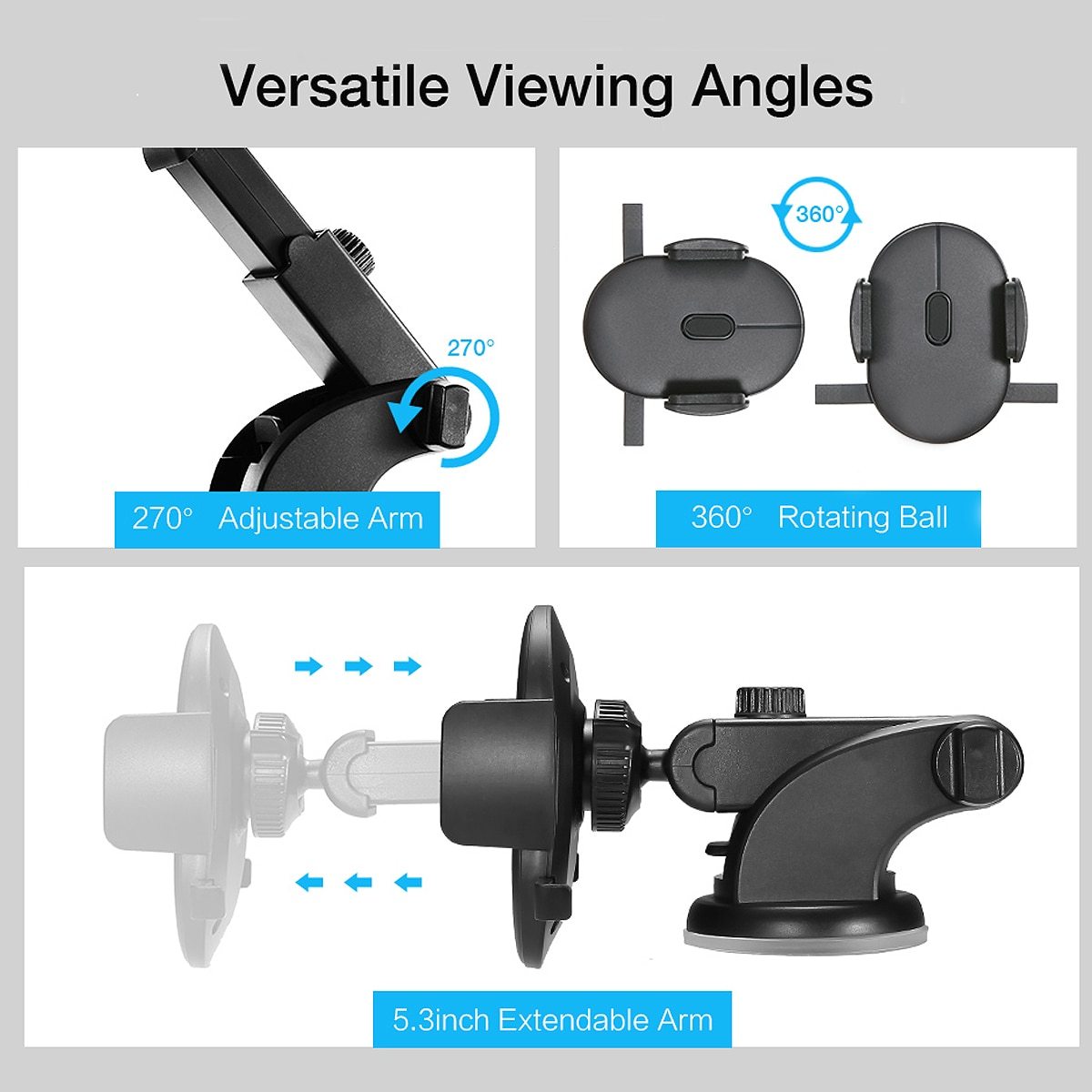 Car Phone Holder, Suction Cup Type