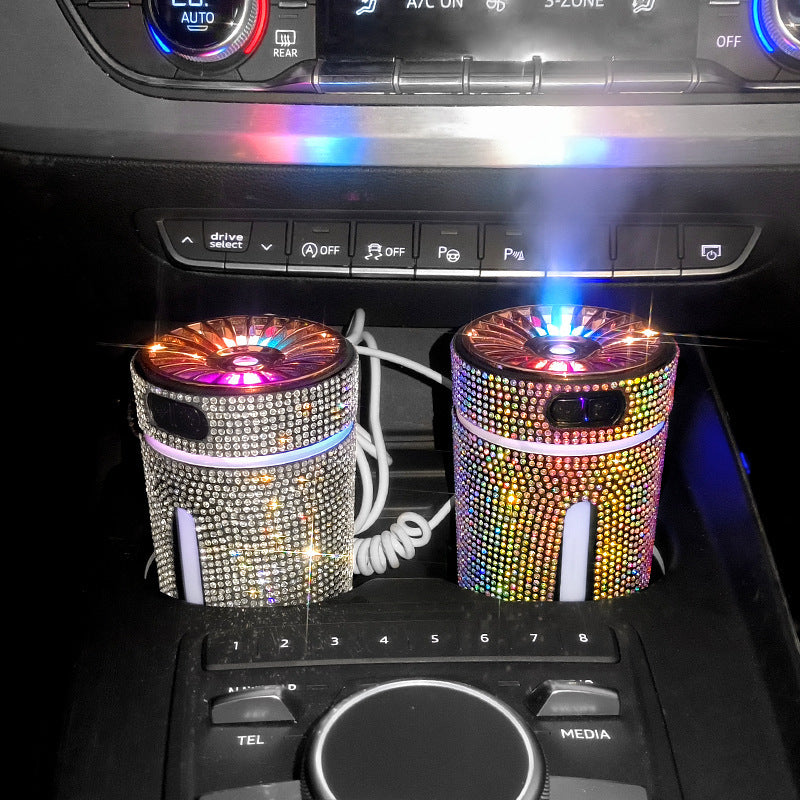 Luxury Diamond Car Humidifier With LED Lights