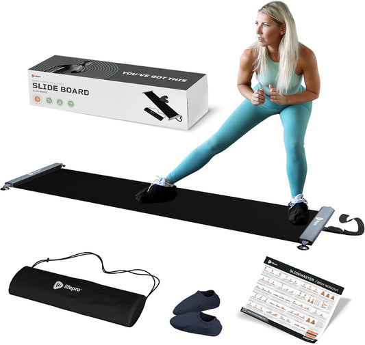 Exercise Sliding Board Mat With Endurance & Strength Building Exercises