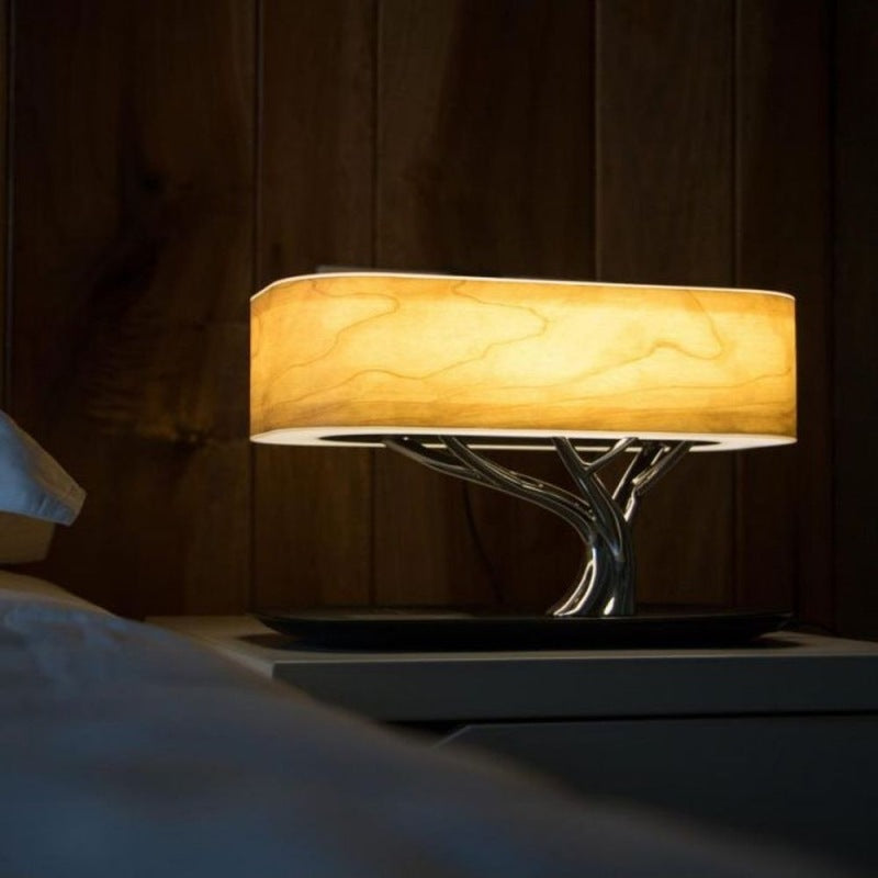 Table Lamp Bluetooth-Compatible, Music Speaker Bedside, Wireless Charging