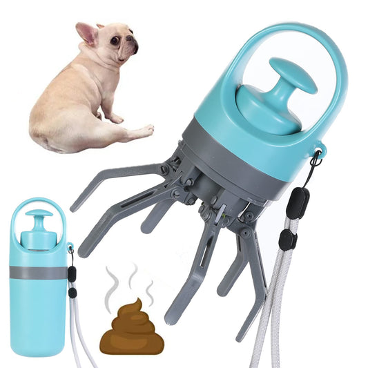 Dog Poop Scooper With Built-in Poop Bag Dispenser