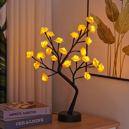 Table Lamp Flower Tree Rose Lamps, For Home Decor