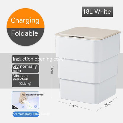 Smart Trash Can With Lid, Sense The Approach And Opens Automatically