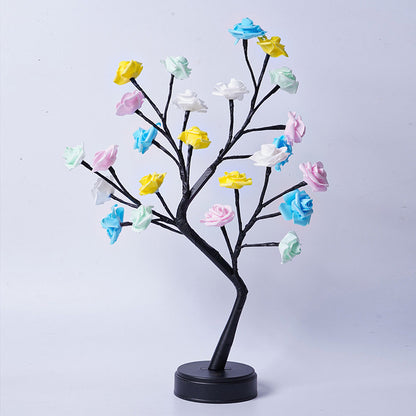 Table Lamp Flower Tree Rose Lamps, For Home Decor