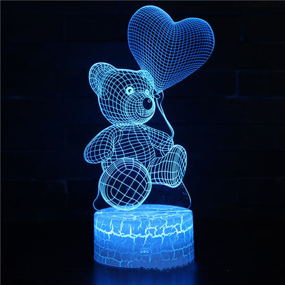 3D Acrylic USB Night Lights Neon Sign Lamps For Bedroom Decor