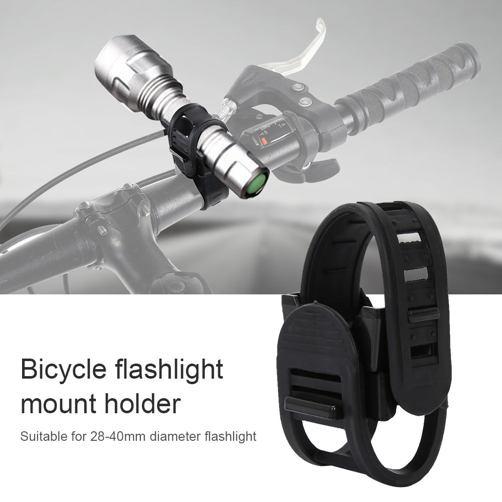 Bicycle Headlight Holder Flashlight Rack, Universal, 360 Degree Rotation