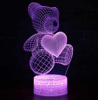 3D Acrylic USB Night Lights Neon Sign Lamps For Bedroom Decor