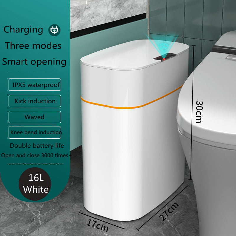 Smart Trash Can With Lid, Sense The Approach And Opens Automatically