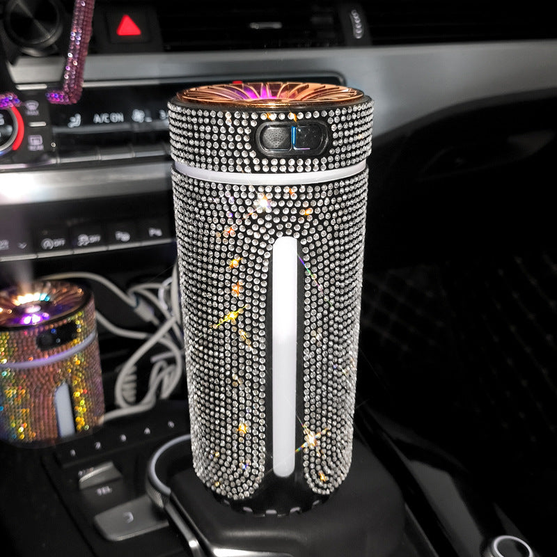 Luxury Diamond Car Humidifier With LED Lights