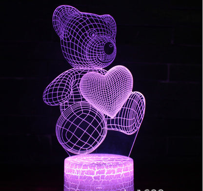 3D Acrylic USB Night Lights Neon Sign Lamps For Bedroom Decor