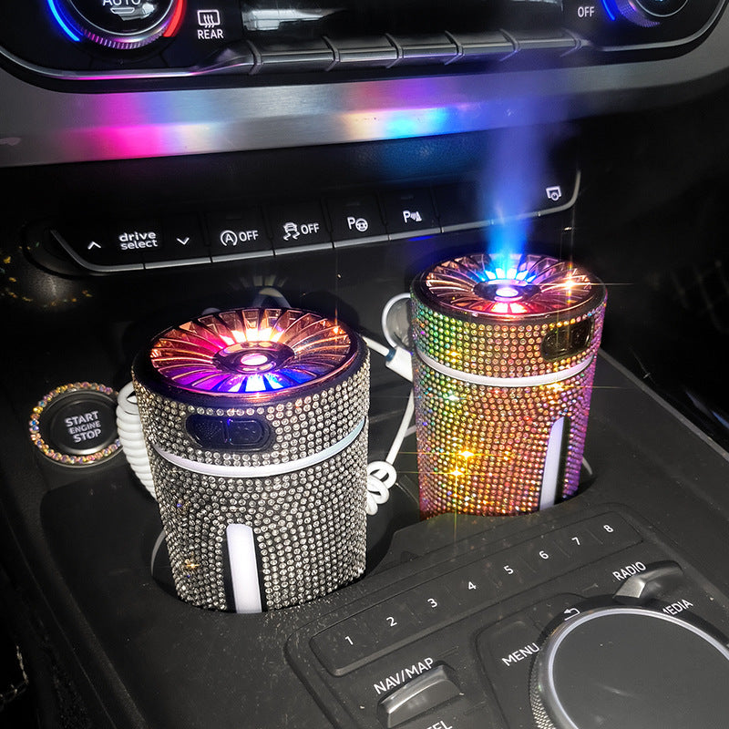 Luxury Diamond Car Humidifier With LED Lights