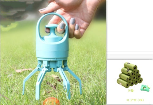 Dog Poop Scooper With Built-in Poop Bag Dispenser