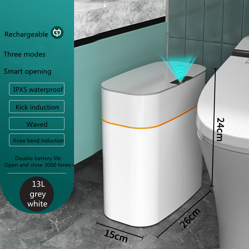 Smart Trash Can With Lid, Sense The Approach And Opens Automatically