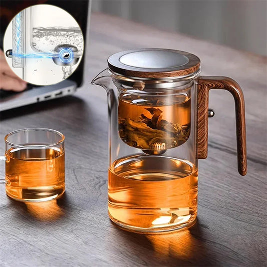 One Click Magnetic Glass Teapot