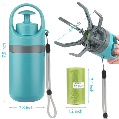 Dog Poop Scooper With Built-in Poop Bag Dispenser