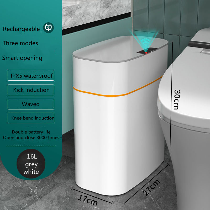 Smart Trash Can With Lid, Sense The Approach And Opens Automatically