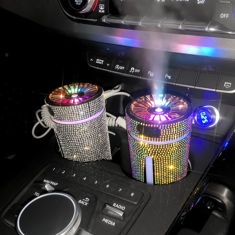 Luxury Diamond Car Humidifier With LED Lights