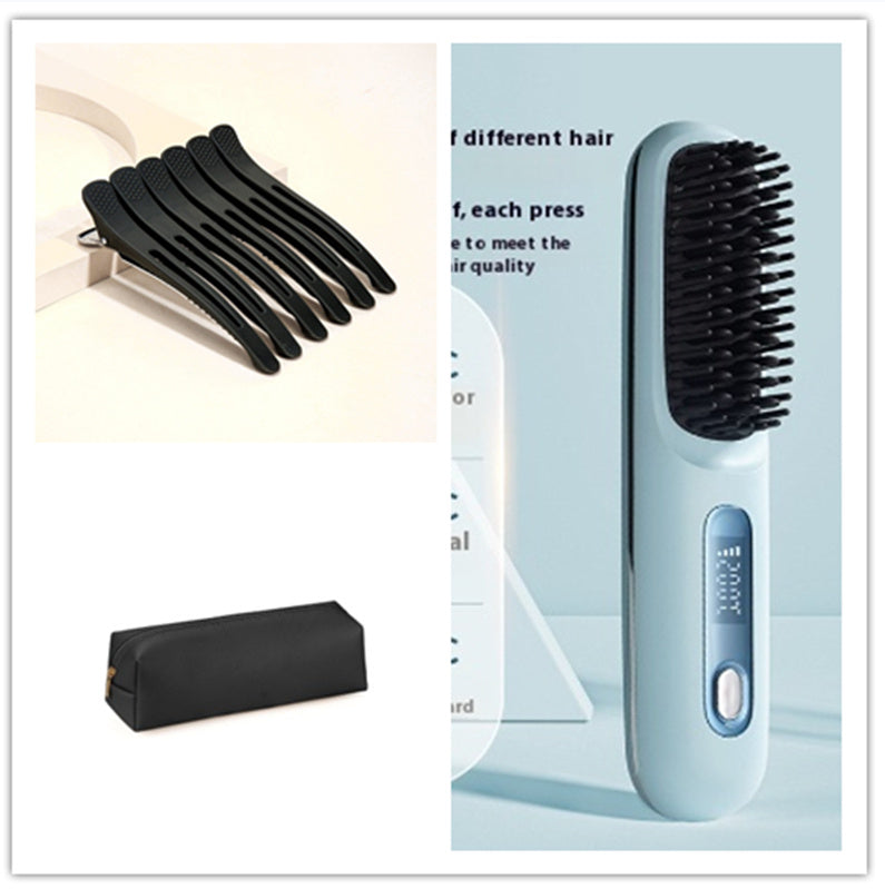 2 In 1 Wireless Hair Straightener Brush