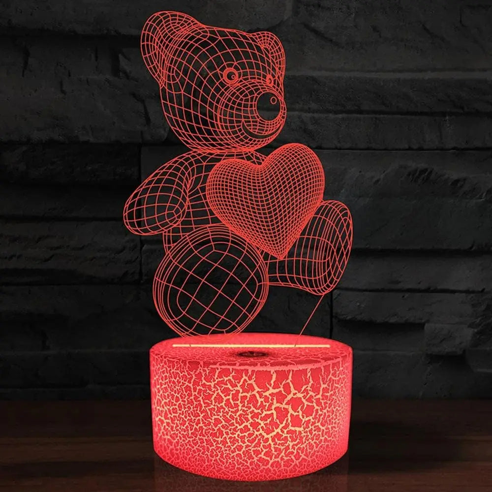 3D Acrylic USB Night Lights Neon Sign Lamps For Bedroom Decor