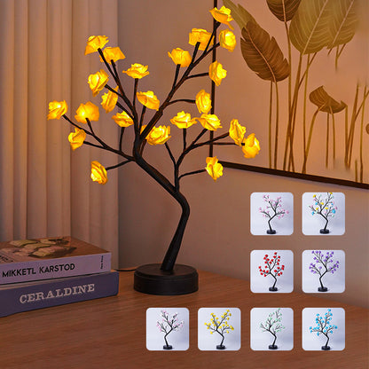 Table Lamp Flower Tree Rose Lamps, For Home Decor