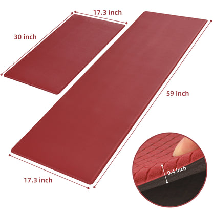 Kitchen Floor Mat Two-piece Set Of Non-slip, Waterproof And Easy To Scrub